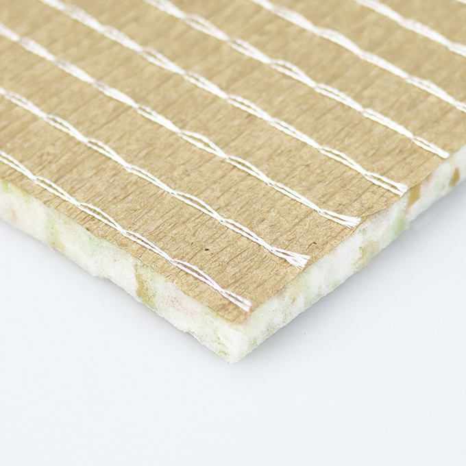 Papel crepom que costura o forro marrom do tapete da esponja da espuma do plutônio da fibra para a casa