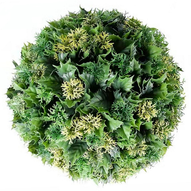 Das plantas exteriores do buxo da decoração do jardim da casa bola artificial da grama