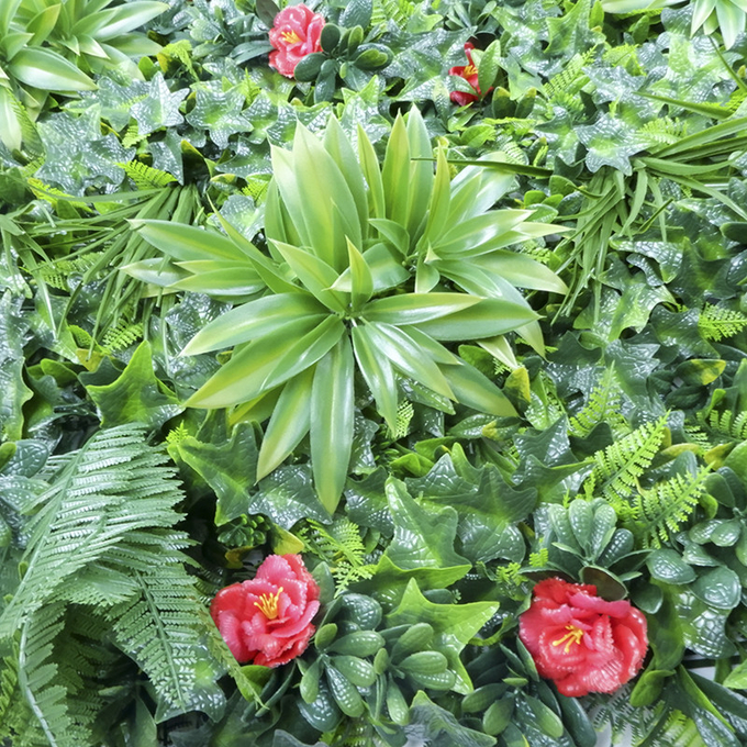 Grama plástica artificial da parede da planta das hortaliças dos painéis de parede da grama