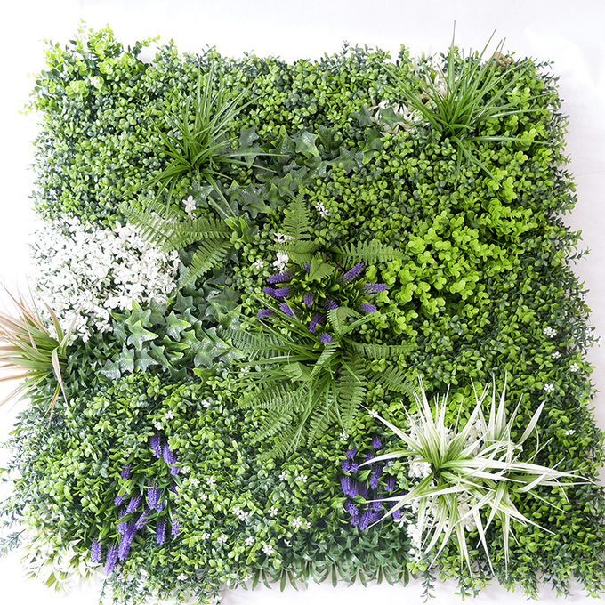 Grama plástica artificial da parede da planta das hortaliças dos painéis de parede da grama