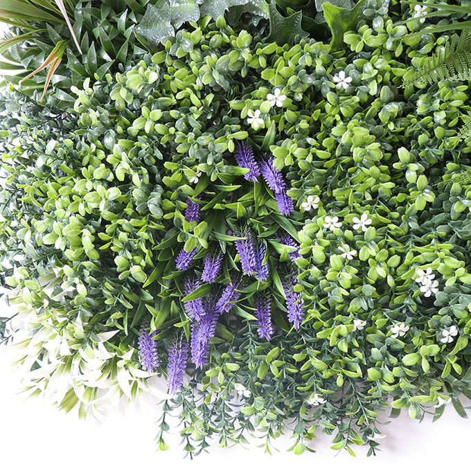 Parede artificial por atacado do verde da conversão do jardim da folha do buxo