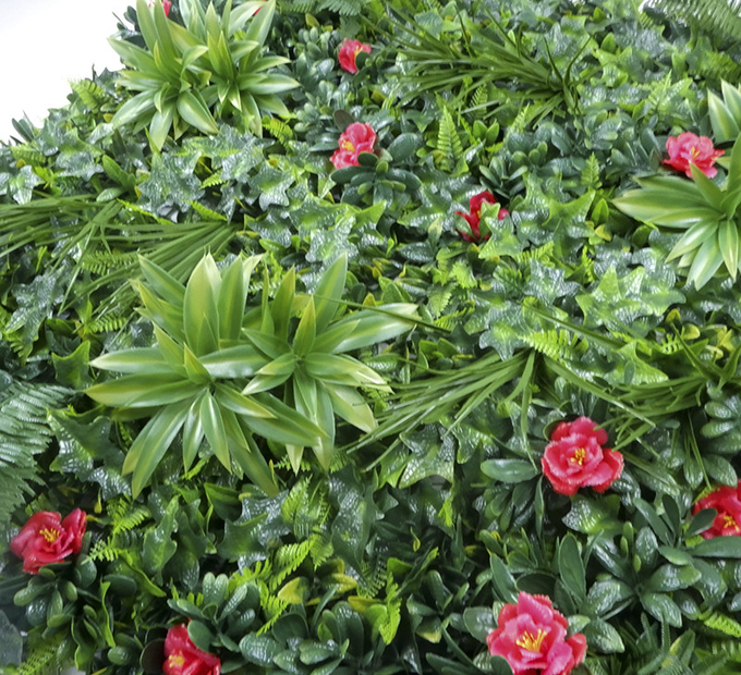Parede artificial por atacado do verde da conversão do jardim da folha do buxo